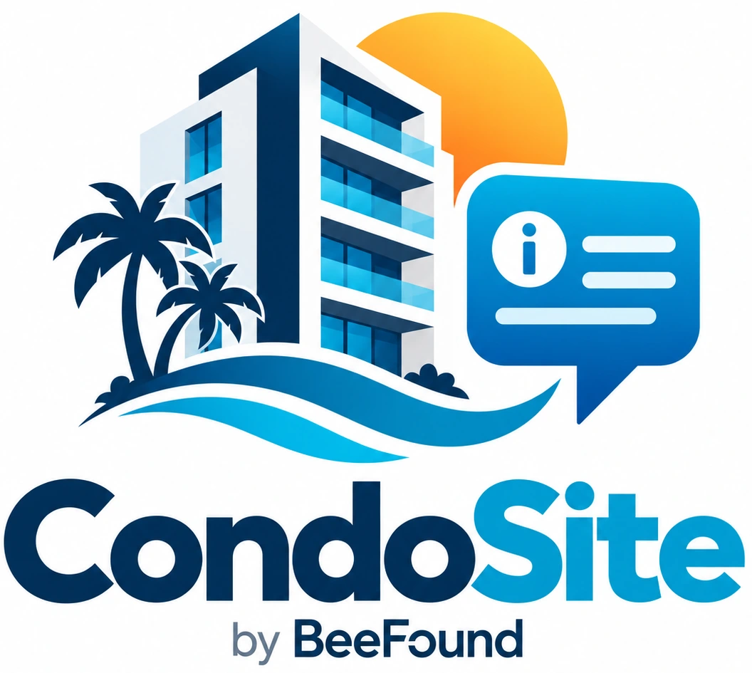 CondoSite by BeeFound original coastal condominium logo